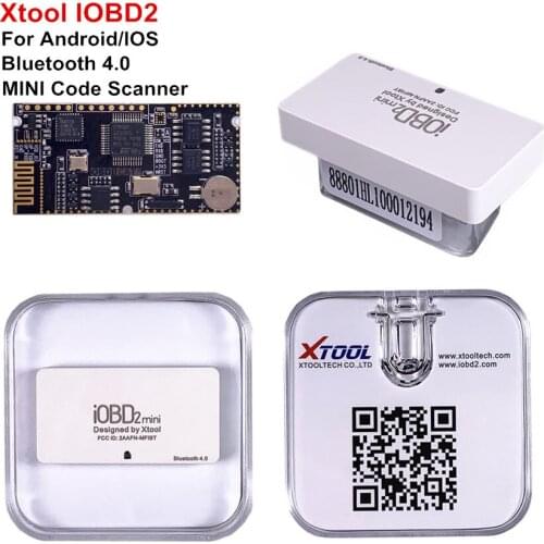 50pcs DHL 100% Original XTOOL IOBD2 Mini Work On Android IOS Mini IOBD2 Bluetooth OBD2 Diagnostic Tool Same As ELM327 ELM 327
