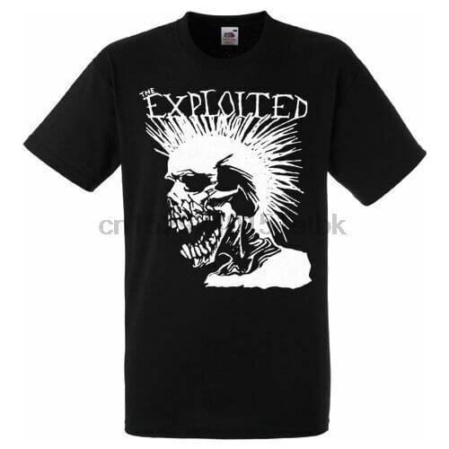 THE EXPLOITED LOGO Black New T-shirt Rock T-shirt Rock Band Shirt