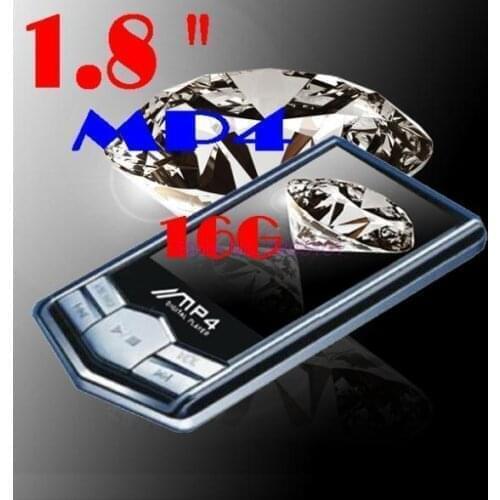 By dhl or ems 100 pieces Free Shipping New 16GB Slim 1.8" LCD screen TFT Christmas MP4 Player FM Radio Voice