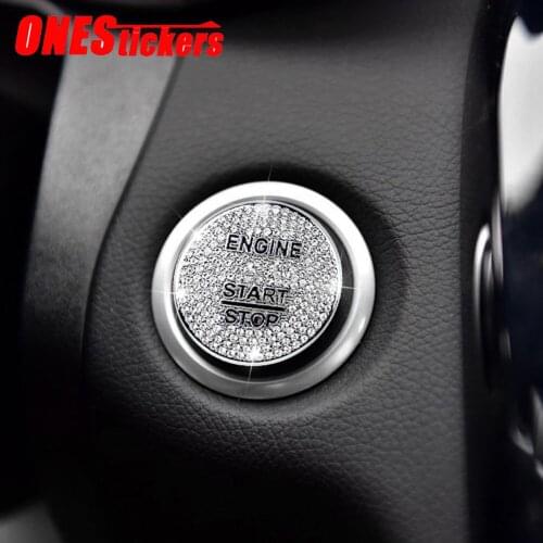 For Mercedes Benz A B C GLC CLA GLA ML GL Class W176 W246 W205 X253 C117 X156 W166 Car Engine Start Stop Button Ring Trim Cover