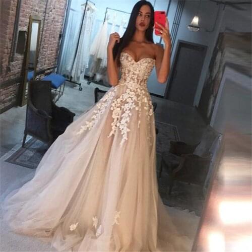 2021 Hot Sale Sexy Tulle Strapless Trumpet Lace Wedding Dresses Cheap Beach Backless Bridal Dress Vestidos de Noivas