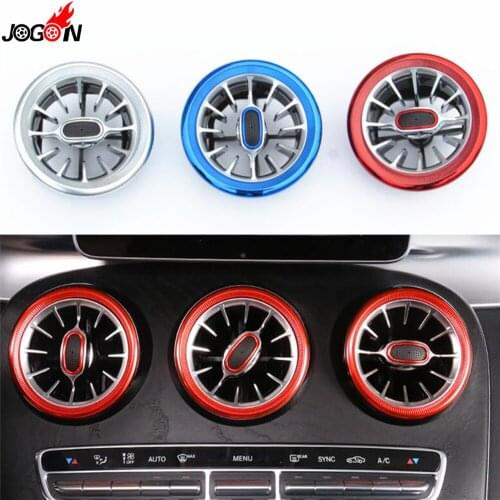 Interior Front Dashboard Air Condition AC Vent Outlet Turbo Replace Trim Ring For Mercedes Benz C GLC Class W205 X253 2015-2019