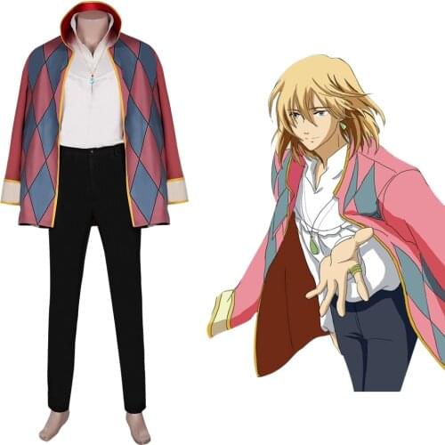 Movie Howl‘s Moving Castle Cosplay Howl Cosplay Costume Outfits Full Set Halloween Carnival Suit