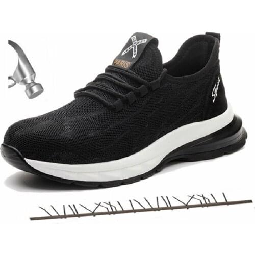 AIR Mesh Safety Shoes Men Women Steel Toe Indestructible Work Shoes Lightweight Breathable Designer Sneakers Fashion