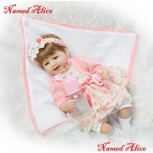 NPK Reborn baby girl dolls 40cm soft cloth body silicone baby reborn dolls best children bebe gift reborn menina bonecas