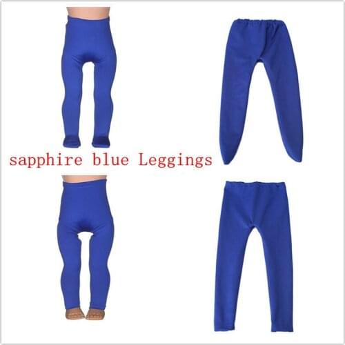 2 color Blue Leggings Tight Pants Fit 18 Inches American Doll Baby Doll Clothes Accessories Handmade Fashion Pants Clothes