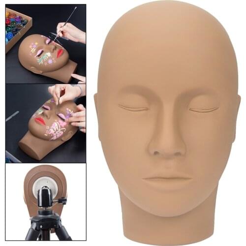Eyelahse head Makeup head with 10 pairs eyelashes Rubber Training Head Mannequin head for eyelashes extension wholesale