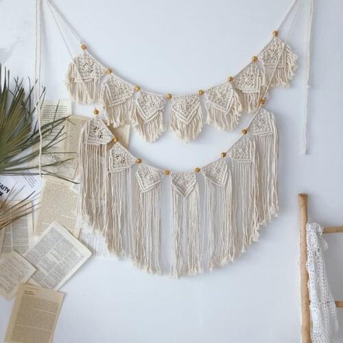 Macrame Wall Hanging Tapestry Tassels Woven Wall Decor Banners Bohemian Room ornaments Chic Boho tapestries Home Decor
