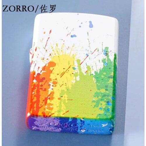 Zorro Lighter Matte Paint Color Printing Colorful Ink Personality Mens Birthday Valentines Day Gift
