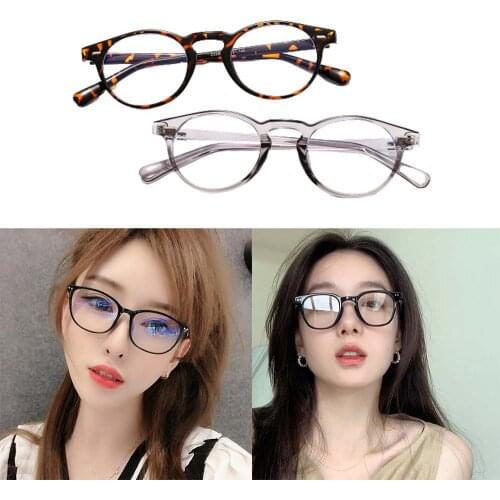 Fashion Anti-blue Light Eyeglasses For Women Unisex Round Blue Light Blocking Glasses Clear Lens Anti Radiation Screen Eyewear