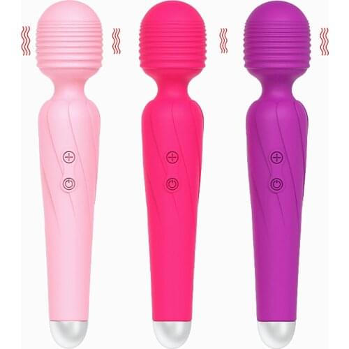 Powerful Clitoris Vibrators USB Av Magic Wand Vibrator Clit Anal Vagina Massager Dildo Adult Sex Toys For Women Adult Product