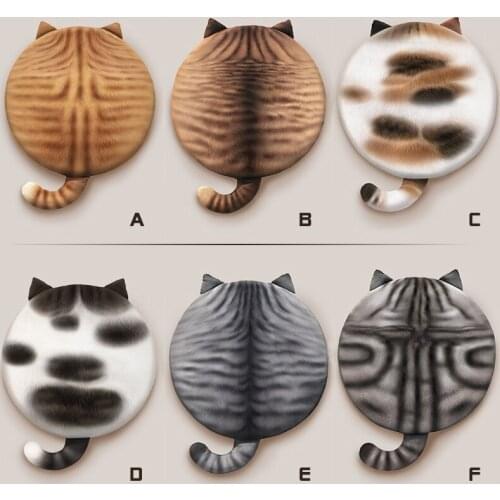 Cartoon Lifelike Cats Seat Cushion Pillow Personality Creative Round Cat Seat Tatami Car Chair Cushion Home Decor