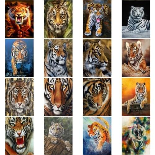 5D Diy Diamond Painting Cross Ctitch Kits Diamond Mosaic Embroidery Animals 16Pcs Home Decoration Painting Round Drill Gift