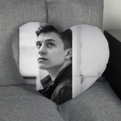 Custom Loic Nottet Heart Shape Pillow Cover Custom Zipper Pillowcase Cover Wedding Home Office Decorative 1pcs custom