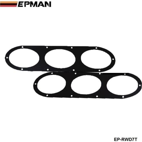 New Car Styling Universal Fitment Rear Bumper Air Diversion Diffuser Panel 2pcs EP-RWD7T