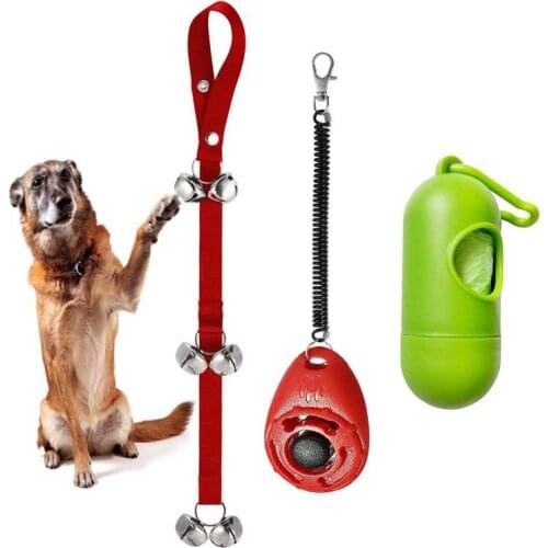 Pet training loudspeaker dog trainer pet doorbell rope garbage bag toilet picker dog bell