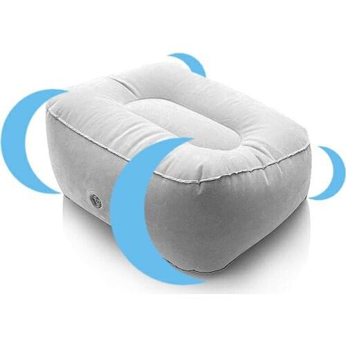 Portable Inflatable Foot Rest Pillow Cushion PVC Air Travel Office Home Leg Up Footrest Relaxing Feet Tool HR