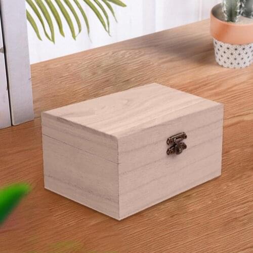 Portable Wooden box Multifunction Case with Lid Makeup Organizer Space Saving Box Jewellery Storage Container for Home Supply