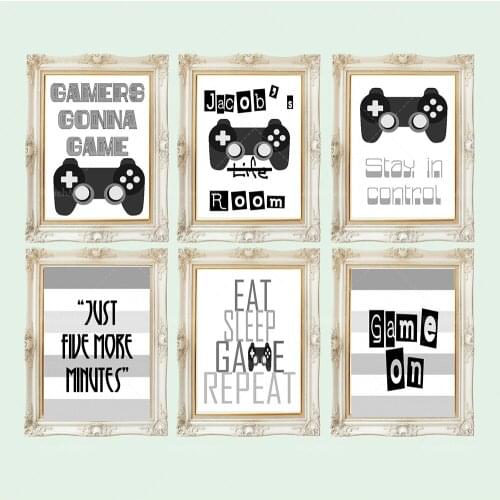 Game room poster game player decoration canvas painting game console picture HD print wall art boy bedroom game home decoration