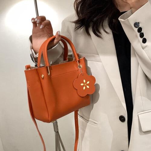 Crossbody Bags for Women Shoulder Bag Handbag Purse Fashion Women Tote Bag Flower Zipper All-match 2021 New PU Leather Backpack