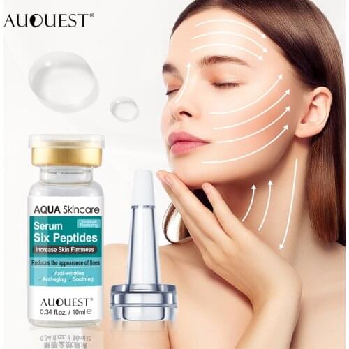 AUQUEST Face Serum Six Peptides Essence Firming Moisturizing Whitening Anti-wrinkle Face Serum Lift Firming Skin Care 10ml
