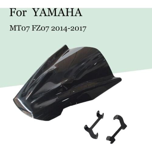 Motorcycle Sport Windshield Windscreen Shield Screen with Mounting Bracket for YAMAHA MT07 FZ07 2014 2015 2016 2017 Accessories