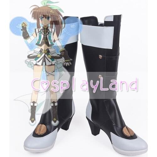 Magical Girl Lyrical Nanoha ViVid Strike! Fuuka Cosplay Boots Shoes for Adult Women Shoes Accessories Custom Made High Heel
