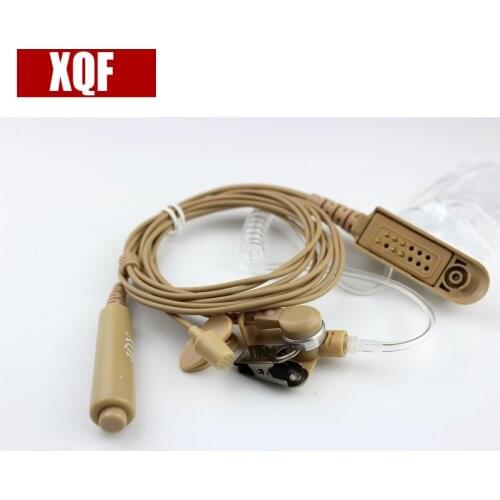 XQF 10PCS Skin Headset Acoustic Air Tube Earpiece Earphone PTT for Motorola GP328 GP338 GP340 GP380 Radio Walkie Talkie