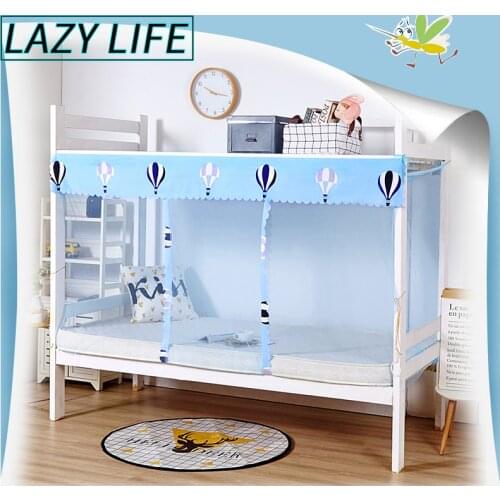 Student dormitory Blackout cloth mosquito net bed curtain integrated upper shop lower mens female bedroom dual-use curtains
