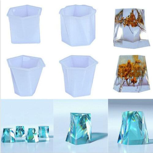 Mirror Dropping mould polygon Ornaments Silicone mold