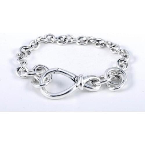 100% 925 Sterling Silver pandora Bracelet Eternity Symbol Flower Knot Chain New DIY Luxury Woman Romantic Temperament