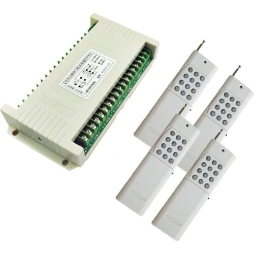 0-3000m AC220V 12CH 12 CH RF Wireless Remote Control System Receiver+Transmitter