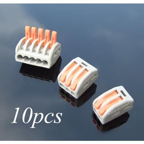 Free Shipping 10PCS 2/3/4/5 Wire Parallel Connector Quickly Wire Connect Terminals Spare Part For DIY Models