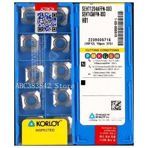 10pcsSEHT1204 AFFN X83 H01 Milling Tool Carbide Insert Face Mill Lathe Milling CNC Tools Milling Cutter high finish, good chip
