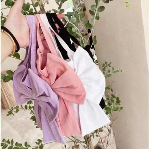 2021 new style girls bow vest summer cotton linen fashion kids waistcoat 2-7 years YE623