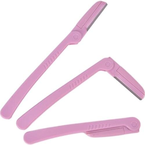 3Pcs/Set Eyebrow Trimmer Armpit Hair Razor Face Eye brow Shaper Shaver Stainless Steel Blades Makeup Tools