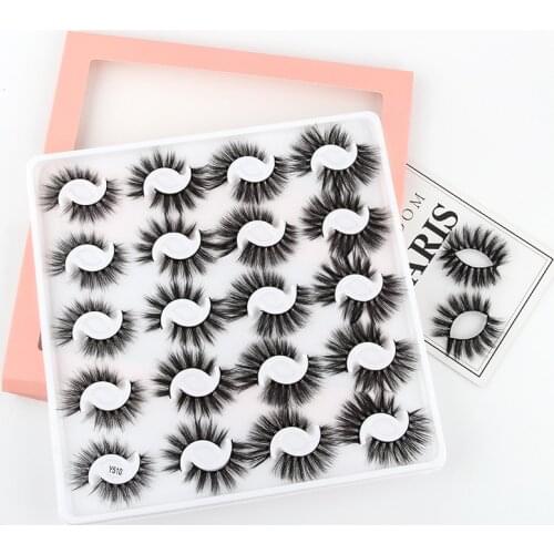 3/5/10/20 Pairs 3D Mink Lashes Natural False Eyelashes Dramatic Volume Fake Lashes Makeup Eyelash Extension Silk Handmade Lash