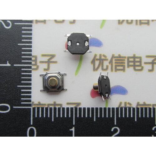 40pcs/SMD 4*4*3MM micro switch tact switch button switch waterproof copper head