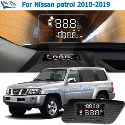 Car Electronic HUD Head Up Display Speedometer Projector For Nissan Patrol 2010-2019 Safe Driving Screen Airborne computer