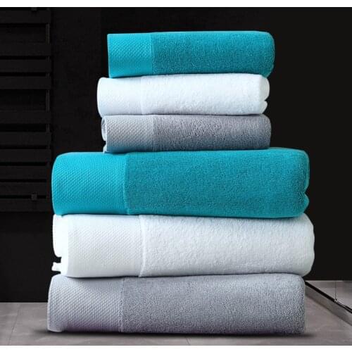 AHSNME 100% Cotton luxury Hotel SPA large bath towel peacock blue Brown Blue Purple face towel large face towel large bath towel