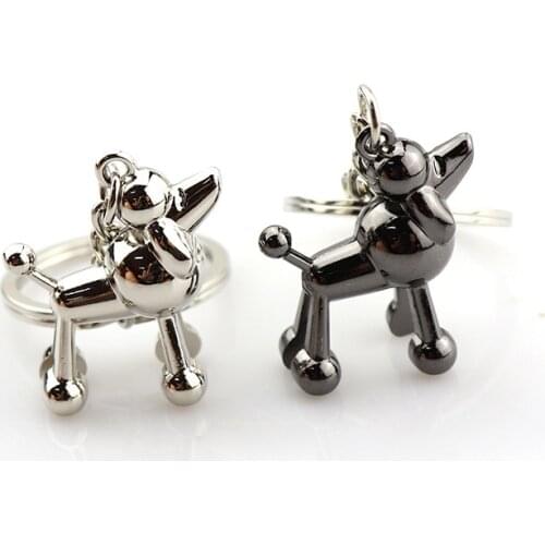 3D Poodle keychain for women cute dog key chain key holder creative portachiavi chaveiro llaveros bag charm