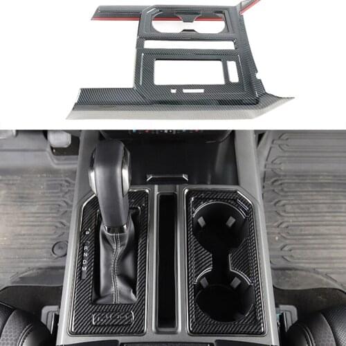 Gear Shift Panel Covers Frame ABS Interior Center Console Gear Panel Decoration Sticker Trims For Ford F150 2017 - 2020