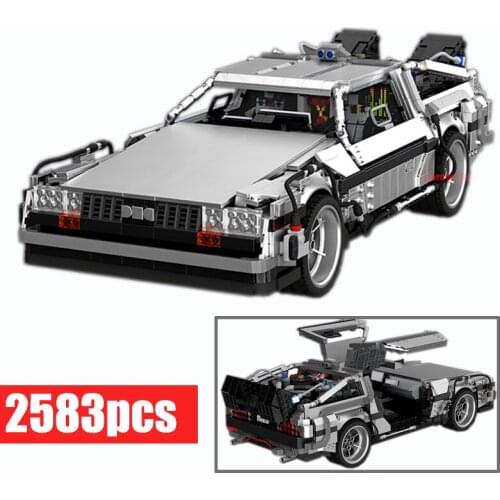Time Travel Classic Movies Back to the Future 1985 Time Machine Technical Car MOC-42632 Model Building Blocks Bricks Toys Gift
