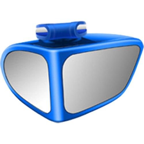 Rearview Double Mirrow Glass Reduce Blind Spots Stable Adhesive 360° Rotate Blind Spot Side View Mirror Universal Fit