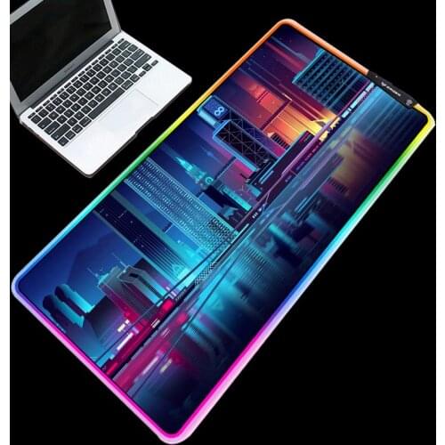 Large size mouse pad RGB series fine city color pattern table pad high quality non-slip keyboard pad