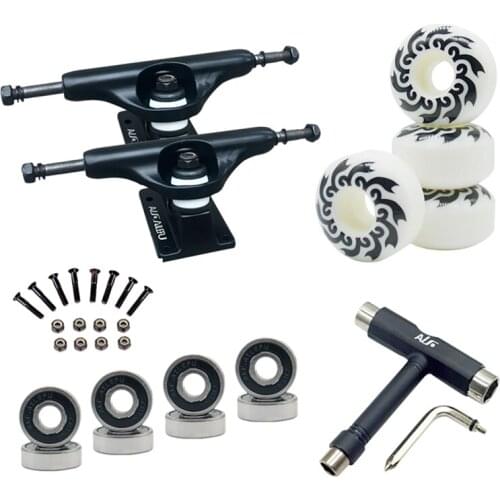 Hot-ALF 5.25Inch Skateboard Bracket 52X32mm Skateboard Wheels Double Rocker Skateboard Trucks Skateboard Bridges Skateboard Tool