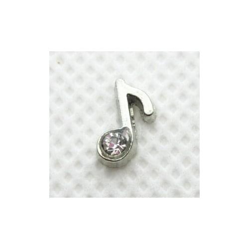 Hot selling Musical Notes floating charms living glass floating memory locket