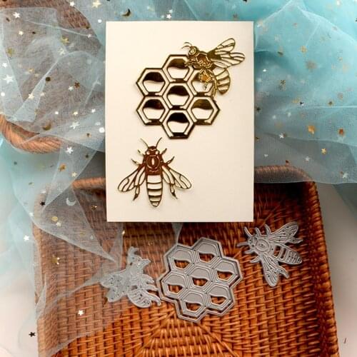 DUOFEN METAL CUTTING DIES bee nest beehive stencil DIY Scrapbook Paper Album 2021 new