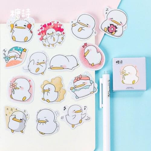 45 pcs/pack Lovely Duck Decorative Sticker Set Diary Album Label Stickers DIY Stationery Stickers Gift Diary Deco Pack