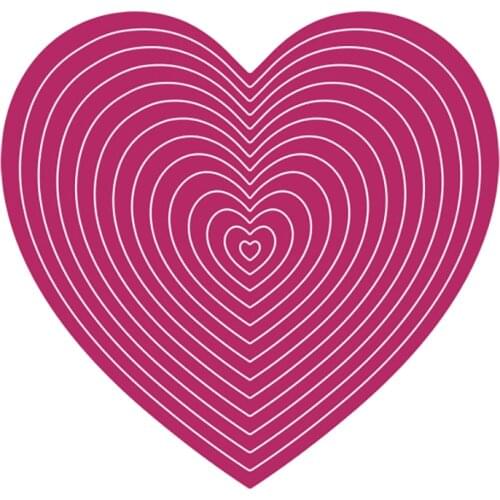 New Big and Small Hearts Cutting Dies Scrapbook Dariy Decoration Stencil Embossing Template DIY Greeting Card Handmade 2021